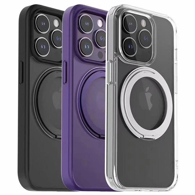 Apple Mobile IPhone Case Frosted 360° Rotating Magnetic Bracket Anti-Fall