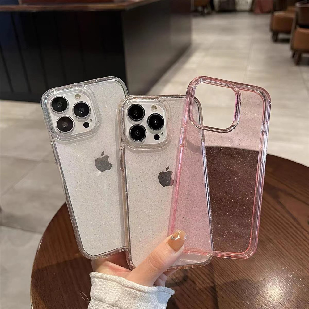 Transparent Protective Jacket Glitter IPhone Case