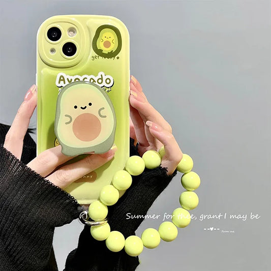 3D Luxurious Avocado Soft Silicone IPhone Case