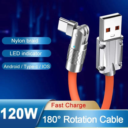 180° Rotating Fast Charge Cable