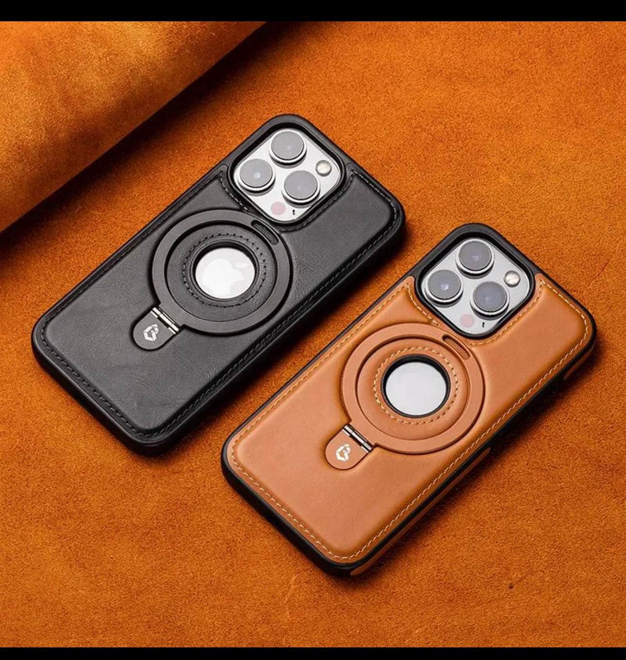 Magnetic Stand Full-Coverage Shockproof Leather iPhone Case