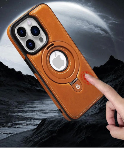 Magnetic Stand Full-Coverage Shockproof Leather iPhone Case