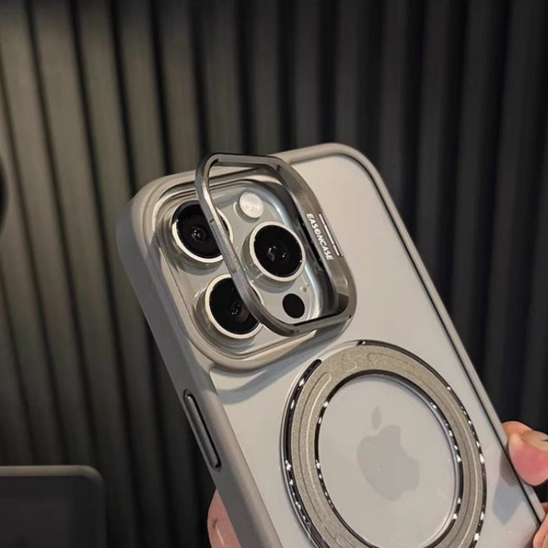 Magnetic Dual-Stand Integrated Lens Holder iPhone Case