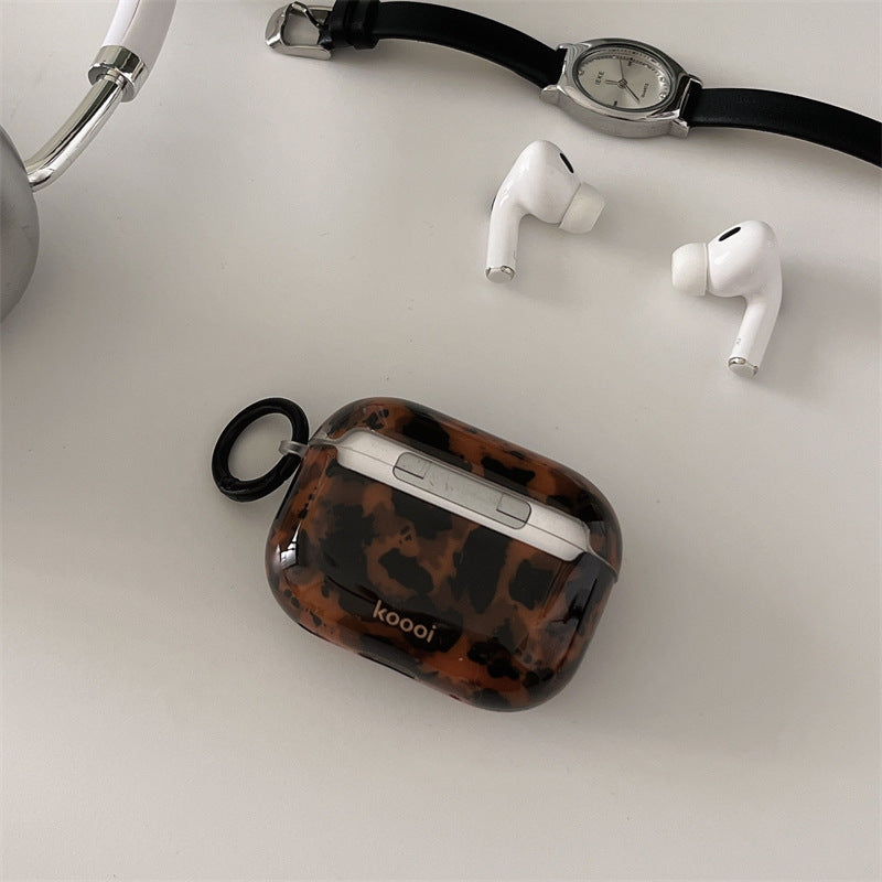 Amber Pattern Brown Apple AirPods Case