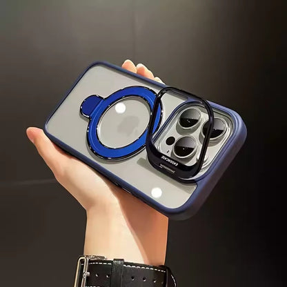 Magnetic Dual-Stand Integrated Lens Holder iPhone Case