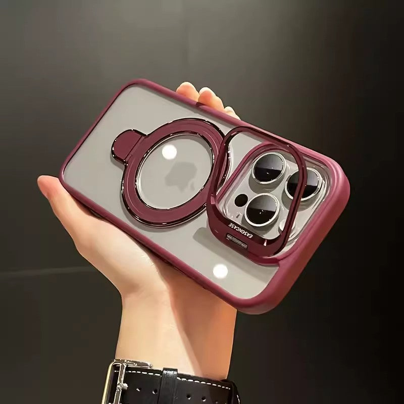 Magnetic Dual-Stand Integrated Lens Holder iPhone Case