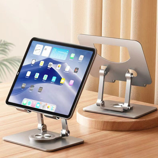 360° Rotating Aluminum Tablet Holder – Foldable Support for iPads and Tablets