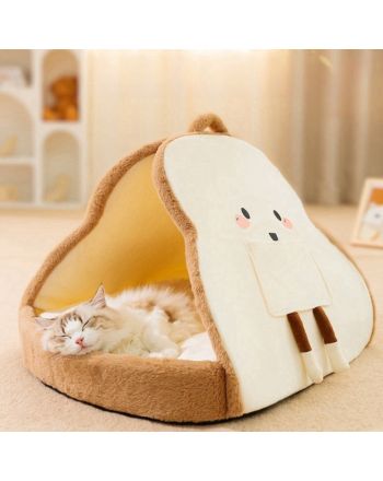 Super Soft French Toast Tent Pet Bed